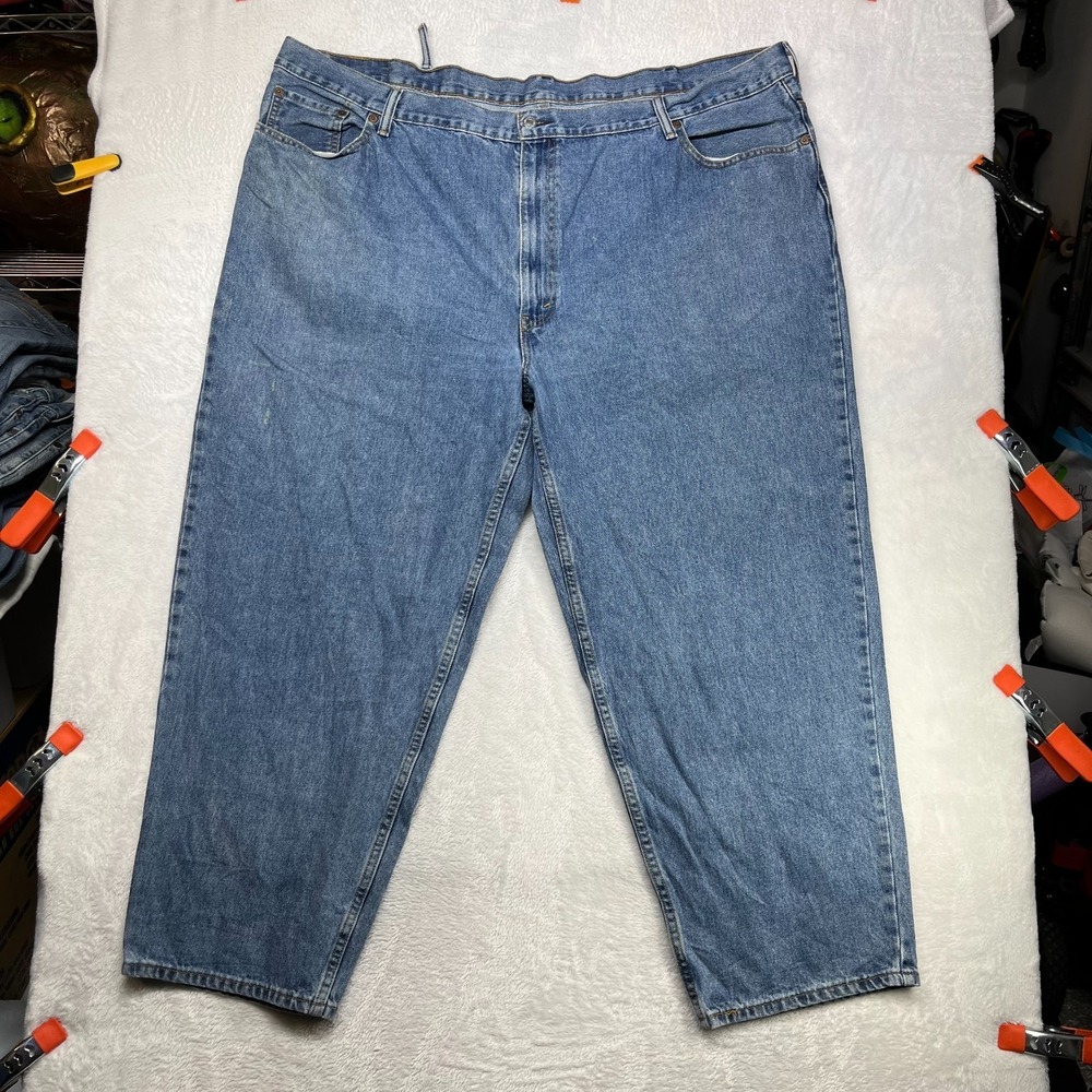 Levi's 560 Straight Jeans Men's Blue Denim Pockets Classic Zip Fly - 50X29